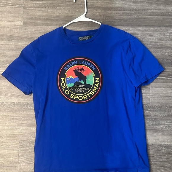 Ralph Lauren Blue Polo Sportsman T-Shirt - Picture 1 of 3